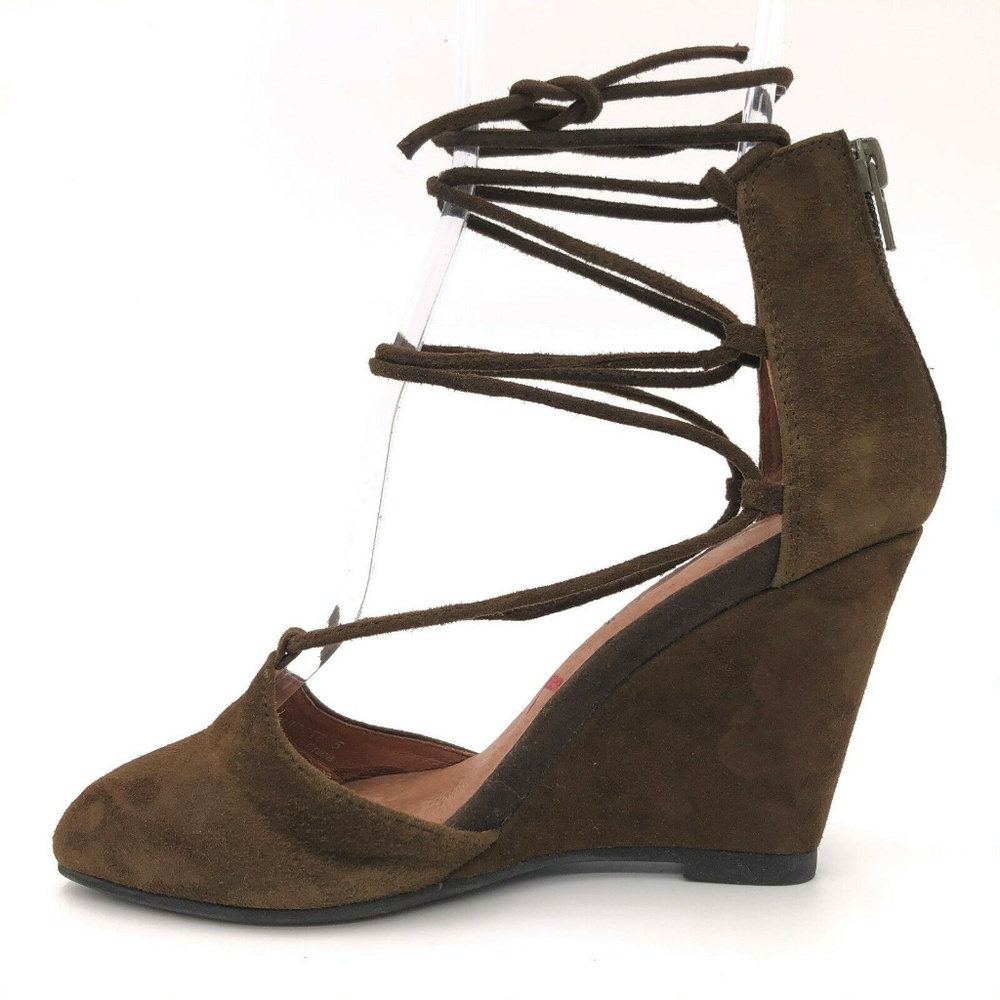 Jeffrey Campbell Ouverte Lace Up Pointy Wedge